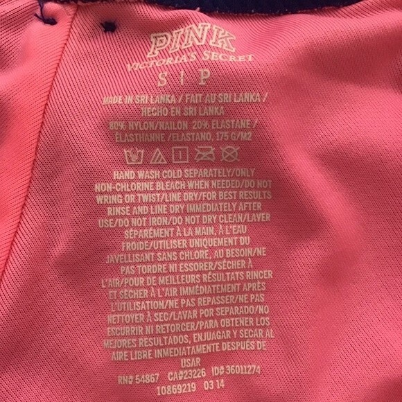 PINK Victoria’s Secret Halter Bikini Royal Blue and Turquoise - Picture 3 of 4